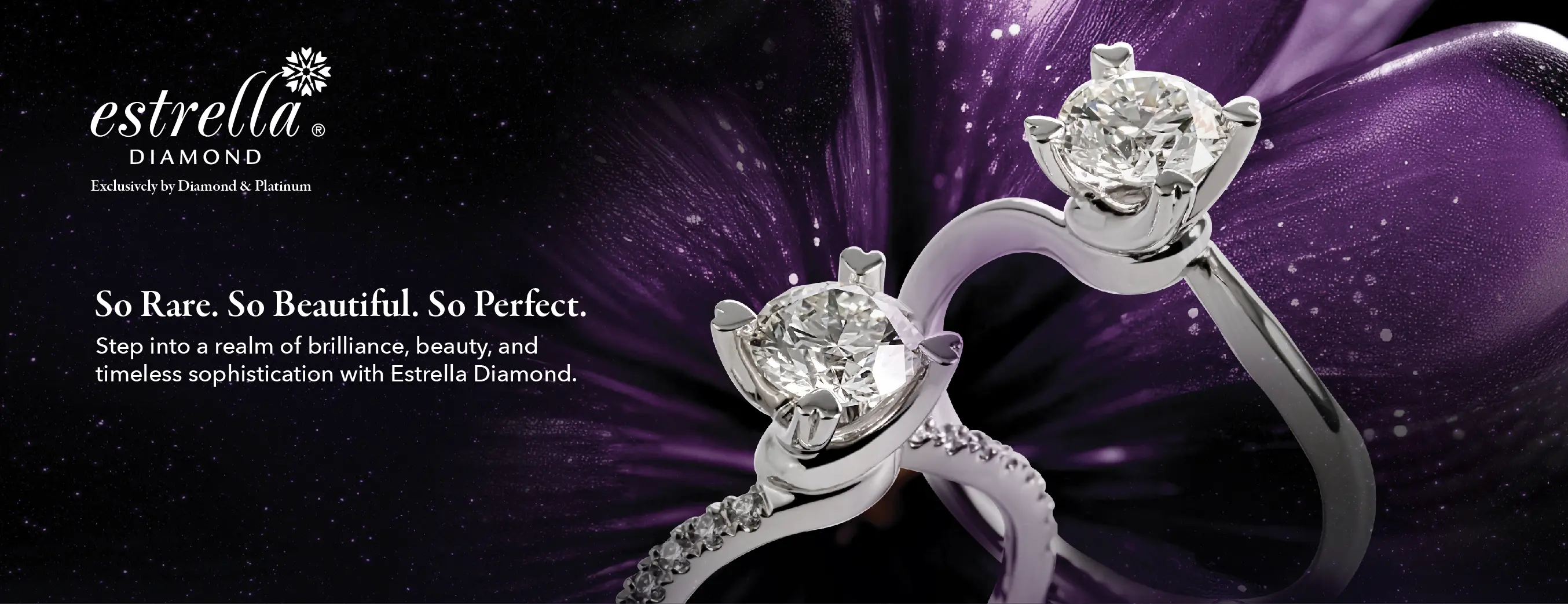 A model wearing the Estrella collection of ring, earrings, and necklace - D&P Malaysia